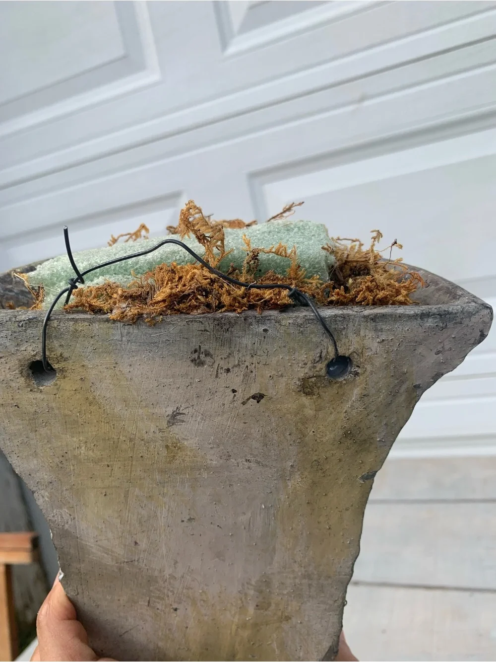 Vintage Wall Cornucopia Planter Horn Basket Resin Acanthus Floral 18”Wall Packet